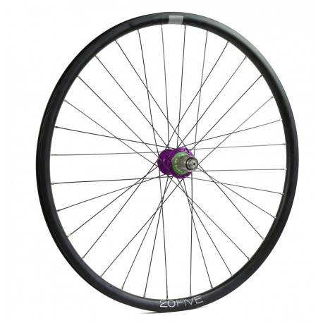 Hope Rear Wheel - 20FIVE, RS4 Centre-Lock, Shimano Aluminium Freehub - Purple - stock photo