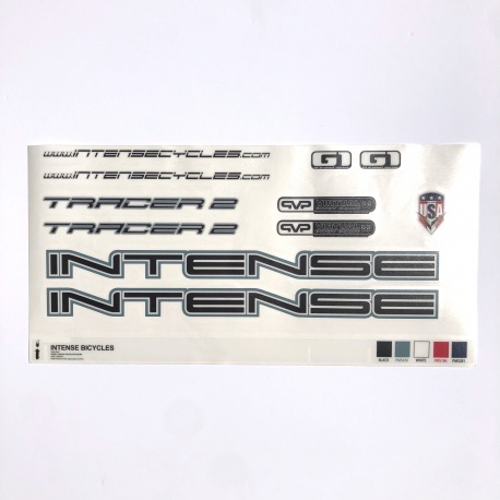 Intense Tracer 2 replacement black decals - All Stickers