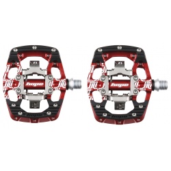 Hope Union Gravity Pedals - Pair - Red - stock photo