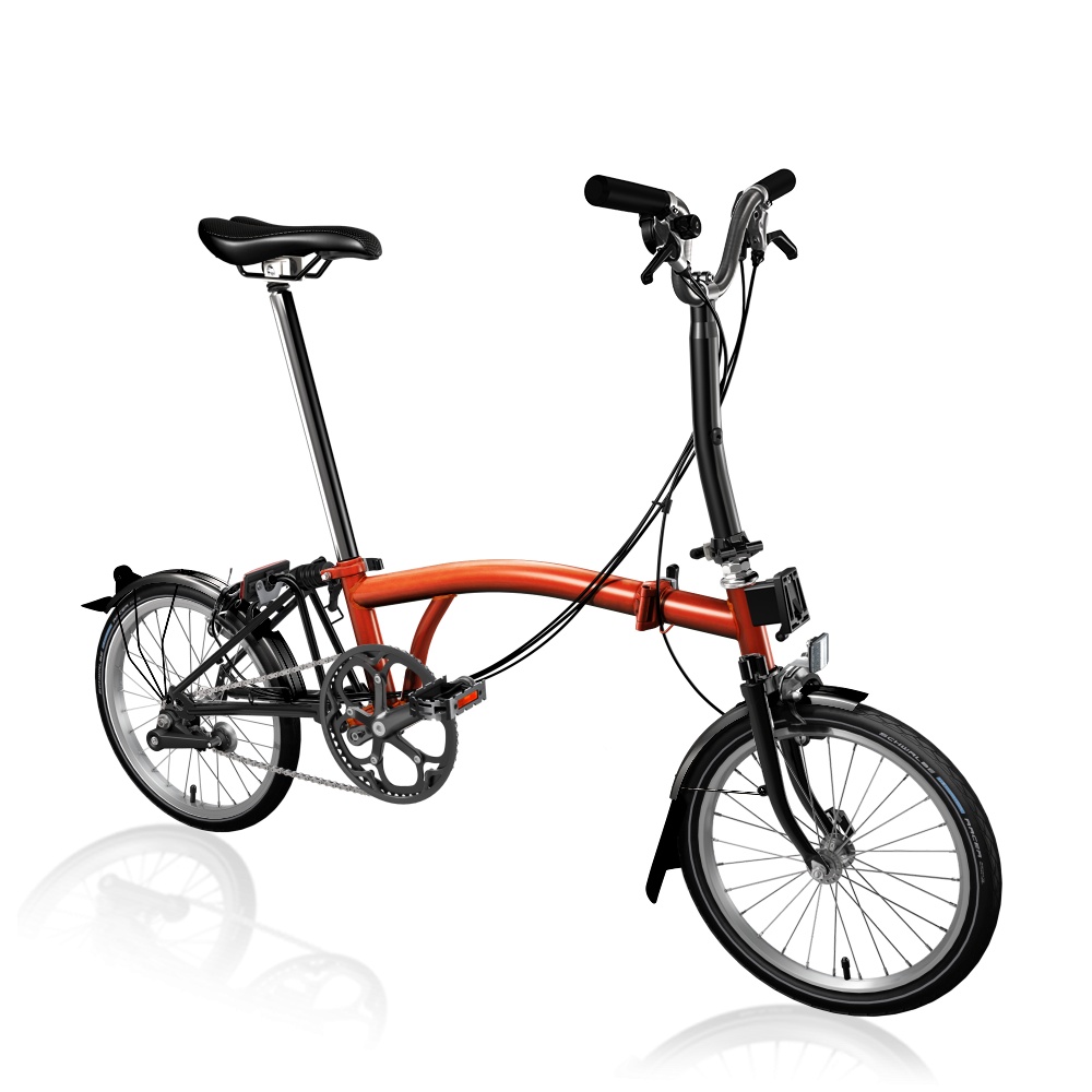Brompton bike | C Line Black Edition Explore Mid Bar - Flame