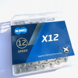 KMC X12 12-speed chain - 126 links - in packaging - front