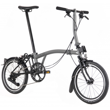 Brompton P Line Low - Ti - Storm Grey Metallic / Black - stock photo